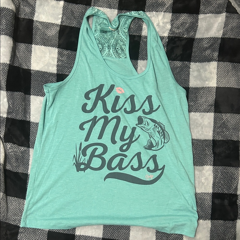 Teal Graphic Tank Top